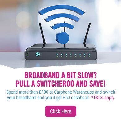 Spend &pound;100 and Switch for &pound;50 cashback